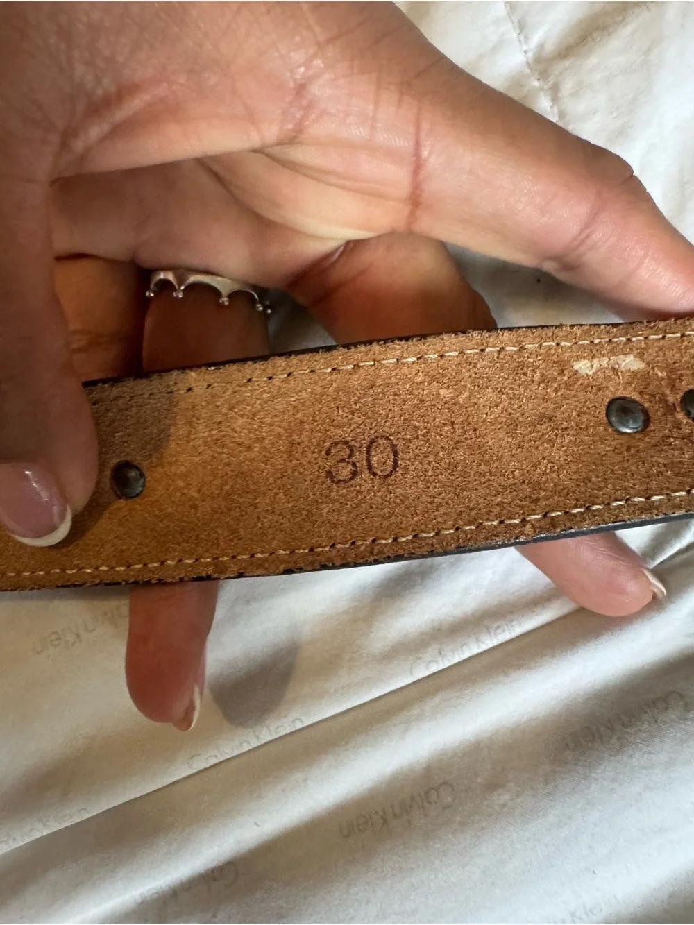 Black Leather Belt with Silver Buckle vintage.